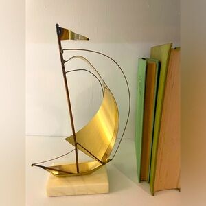 Brass and Marble Sail Boat
